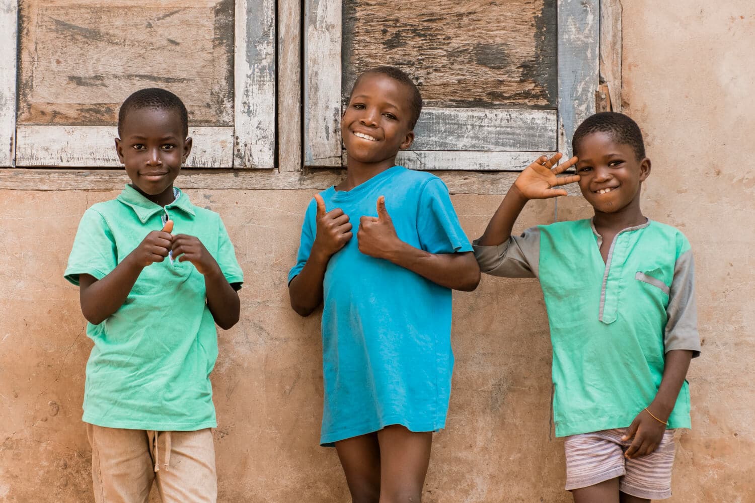 Child saluting